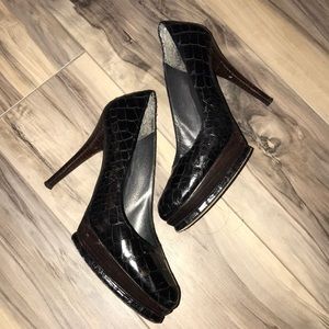 Stuart Weitzman Croc Pumps